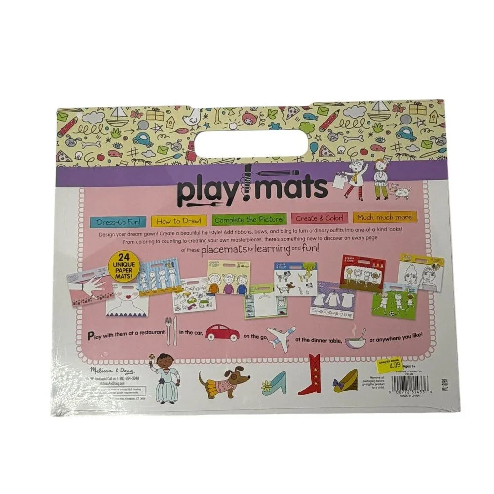 Melissa & Doug Play Mats Fashion Fun New in Package
